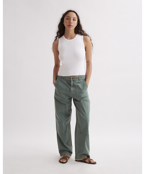 Saturdays NYC(サタデーズ ニューヨークシティ )の「Andie Muscle Tee(タンクトップ・レディース・ダークグリーン/ブラック/ホワイト・S/M)」の7枚目の写真