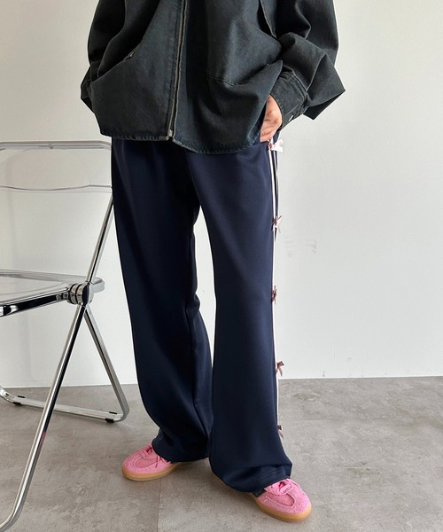 apres jour mignon（アプレジュールミニョン）の「ラインリボンパンツ【ZOZOTOWN限定アイテム】（その他パンツ・レディース・ネイビー/ブルー系その他/ブラック・MEDIUM/X-LARGE/SMALL）」の16枚目の写真