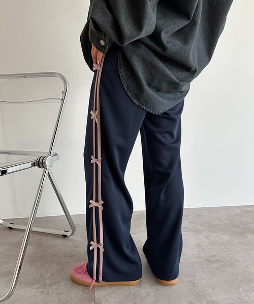 apres jour mignon（アプレジュールミニョン）の「ラインリボンパンツ【ZOZOTOWN限定アイテム】（その他パンツ・レディース・ネイビー/ブルー系その他/ブラック・MEDIUM/X-LARGE/SMALL）」の14枚目の写真