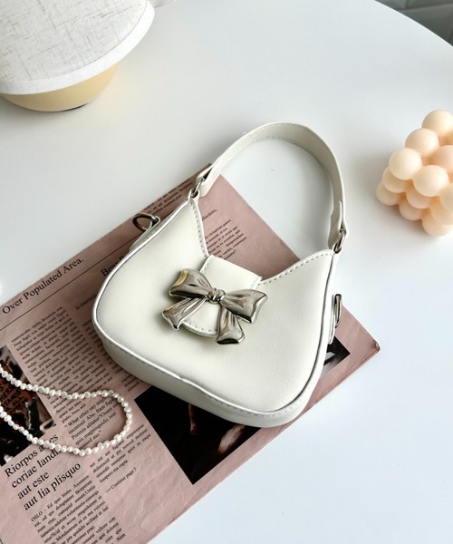 セール】リボンメタルモチーフミニショルダーバッグ（ショルダーバッグ