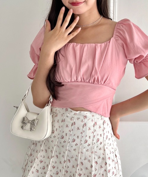 Loueme(ルエム)の「リボンメタルモチーフミニショルダーバッグ(ショルダーバッグ・レディース・シルバー/ブラック/ホワイト/ピンク・FREE)」の16枚目の写真
