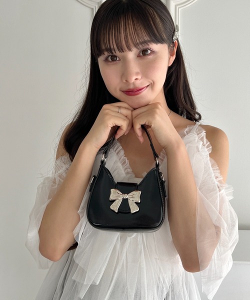 セール】リボンメタルモチーフミニショルダーバッグ（ショルダーバッグ