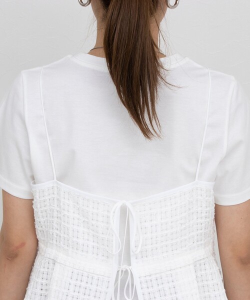 NOLLEY’S（ノーリーズ）の「BISHU JAPANチェックツィード2WAYキャミソール（シャツ/ブラウス・レディース・オフホワイト・38）」の13枚目の写真