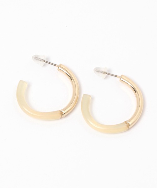 niko and...(ニコアンド)の「メタルコンビアーチピアス(ピアス(両耳用)・レディース・ベージュ/ブラウン/ホワイト・0)」の8枚目の写真