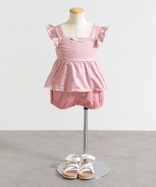 10mois（ディモワ）の「【10mois(ディモワ)】スイムウェア 85cm・95cm・105cm（水着・キッズ・アイボリー/ピンク・105cm/95cm/85cm）」の8枚目の写真