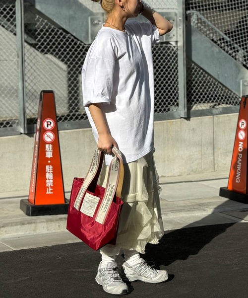 THEATRE PRODUCTS（シアタープロダクツ）の「【ZOZO限定】【THEATRE PRODUCTS/シアタープロダクツ】別注ジャガードテープバック（トートバッグ・レディース・ブラック/ボルドー/ピンク/ベージュ/グレー/カーキ/アイボリー・FREE）」の13枚目の写真