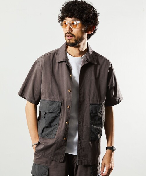 Jonas Claesson（ジョナスクレアッソン）の「JONAS CLAESSON/ジョナスクレアッソン Trip Shirts/トリップ シャツ/オープンカラー/リラックスフィット（シャツ/ブラウス・メンズ・オフホワイト/ブラック/オリーブ・MEDIUM/LARGE）」の2枚目の写真