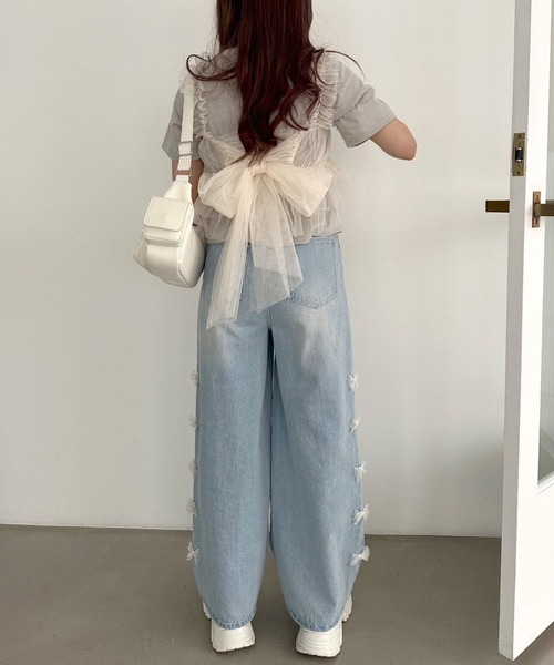 OLIVE des OLIVE（オリーブデオリーブ）の「【販売停止】Tシャツ×チュールキャミセット（アンサンブル・レディース・オフホワイト/ブラック/ライトグレー・FREE）」の21枚目の写真