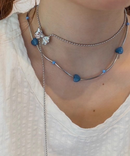 Vipoa（ヴィポア）の「ribbon beads long necklace（ネックレス・レディース・シルバー・FREE）」の15枚目の写真