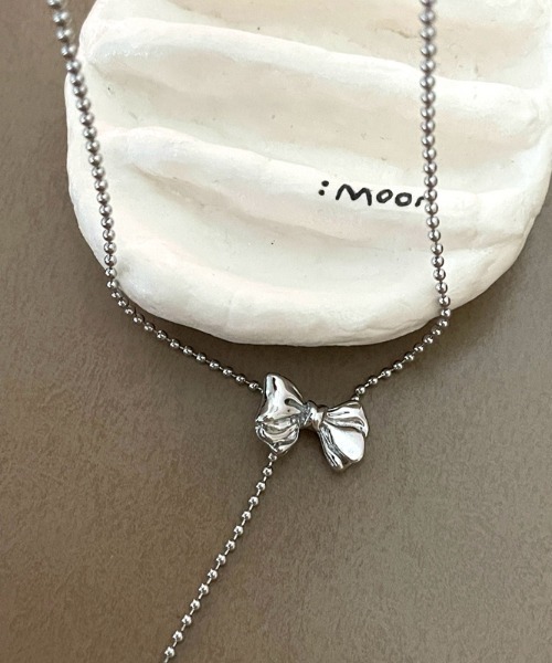 Vipoa（ヴィポア）の「ribbon beads long necklace（ネックレス・レディース・シルバー・FREE）」の18枚目の写真