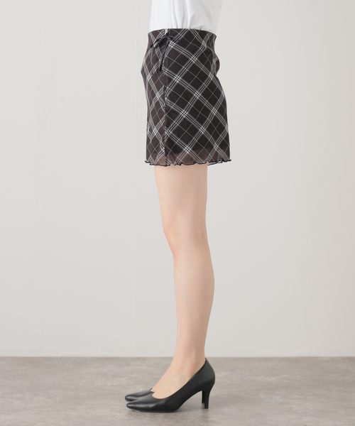 U by SPICK&SPAN(ユーバイスピックアンドスパン)の「チェックプリントチュールスカート(スカート・レディース・その他3/ブラック・38/36)」の21枚目の写真