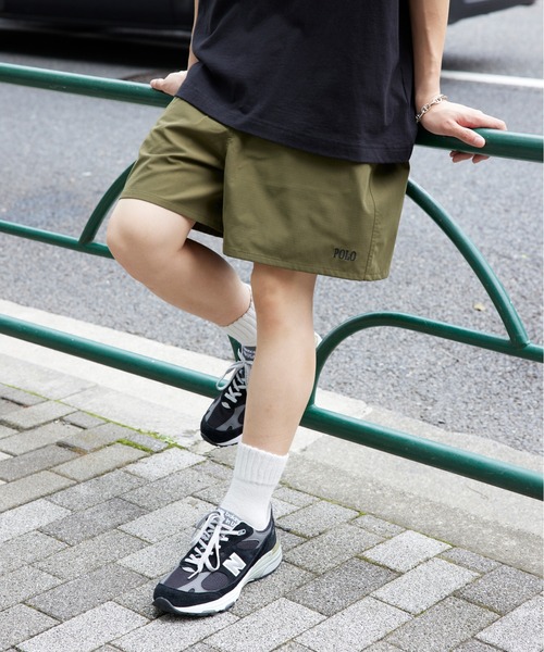 セール】【POLO BCS】POLO baggy short pants ポロ刺繍バギー