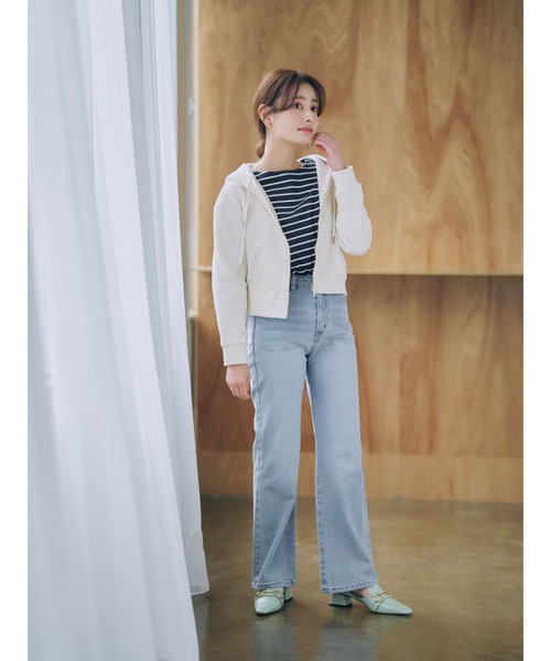 パーカー ジップアップちびパーカー「低身長・小柄女性」 レディース パーカー ジップアップちびパーカー「低身長・小柄女性