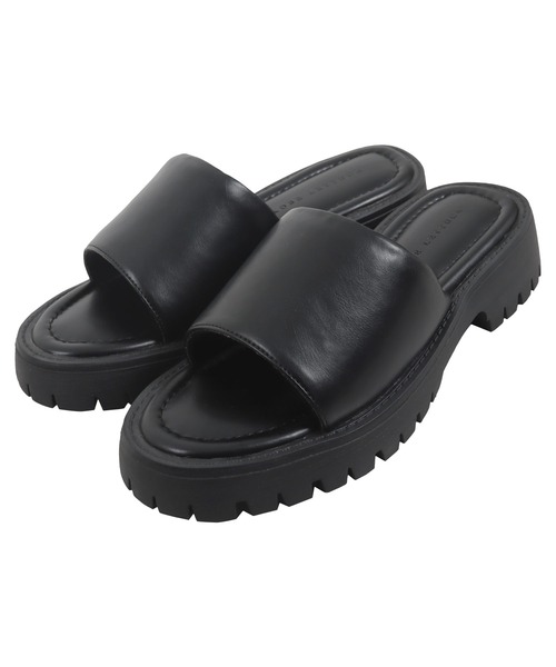 KOBE LETTUCE（コウベレタス）の「厚底ヒールサンダル（サンダル・レディース・ブラック/オフホワイト・L/M/S）」の10枚目の写真