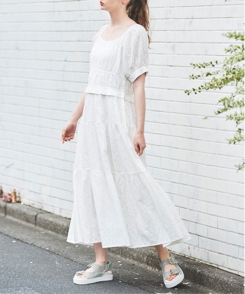 31 Sons de mode(トランテアン ソン ドゥ モード)の「【MADE IN INDIA】ジャカードワンピース(ワンピース・レディース・ブラウン/オフホワイト・36/38)」の9枚目の写真