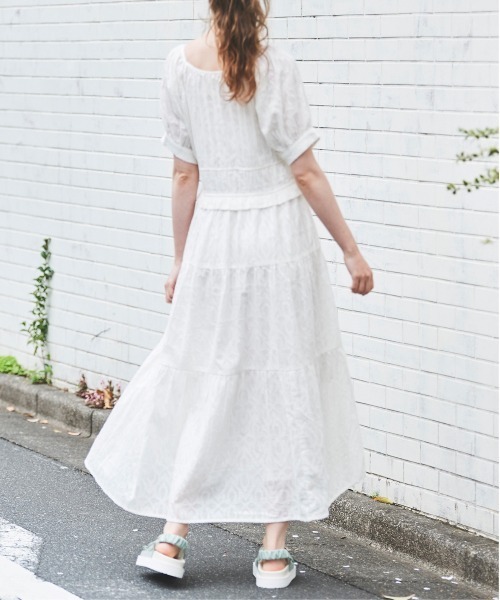 31 Sons de mode(トランテアン ソン ドゥ モード)の「【MADE IN INDIA】ジャカードワンピース(ワンピース・レディース・ブラウン/オフホワイト・36/38)」の10枚目の写真