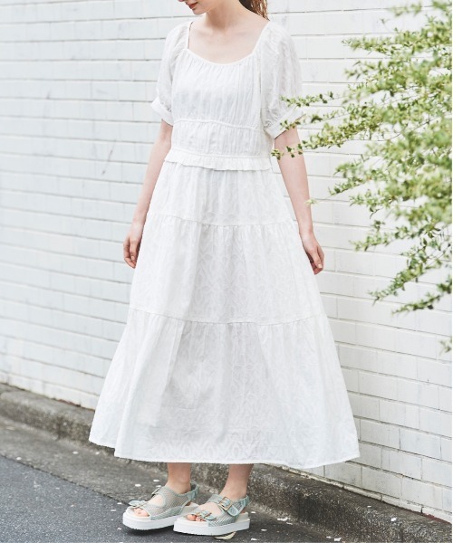 31 Sons de mode(トランテアン ソン ドゥ モード)の「【MADE IN INDIA】ジャカードワンピース(ワンピース・レディース・ブラウン/オフホワイト・36/38)」の13枚目の写真