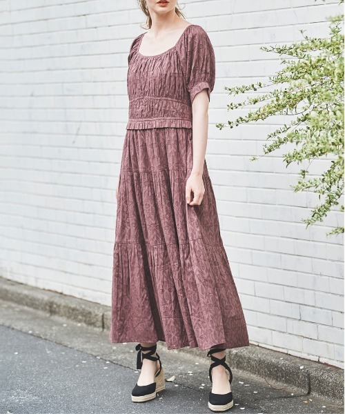 31 Sons de mode(トランテアン ソン ドゥ モード)の「【MADE IN INDIA】ジャカードワンピース(ワンピース・レディース・ブラウン/オフホワイト・36/38)」の17枚目の写真