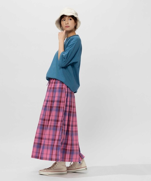 BACK NUMBER（バックナンバー）の「【BACK NUMBER】マドラスチェック柄スカート（スカート・レディース・グレー/ピンク/ブルー・L）」の19枚目の写真