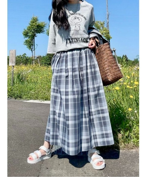 BACK NUMBER（バックナンバー）の「【BACK NUMBER】マドラスチェック柄スカート（スカート・レディース・グレー/ピンク/ブルー・L）」の22枚目の写真