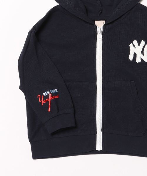 petit main（プティマイン）の「【MLB・UV加工】ワッフルパーカー（パーカー・キッズ・ホワイト/ネイビー/オフホワイト・80ｃｍ/90cm/100cm/110cm/120cm/130cm/140cm）」の17枚目の写真