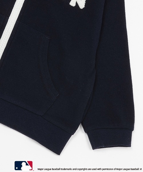 petit main（プティマイン）の「【MLB・UV加工】ワッフルパーカー（パーカー・キッズ・ホワイト/ネイビー/オフホワイト・80ｃｍ/90cm/100cm/110cm/120cm/130cm/140cm）」の13枚目の写真