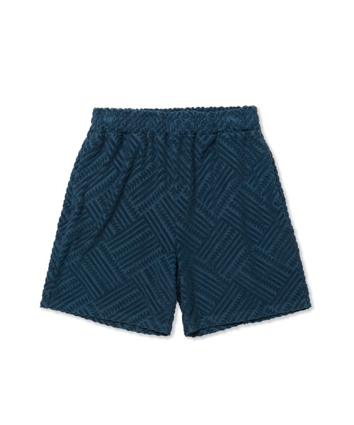 CALEE（キャリー）の「PILE JACQUARD RELAX SHORTS（その他パンツ・メンズ・ブルー系その他/ブラック/アイボリー・MEDIUM/X-LARGE）」の2枚目の写真