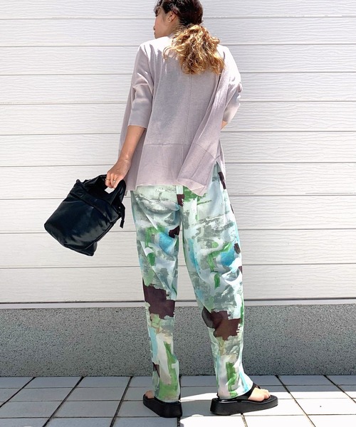 Q（キュー）の「color paint パンツ（その他パンツ・レディース・グリーン系/ブルー系・MEDIUM）」の5枚目の写真