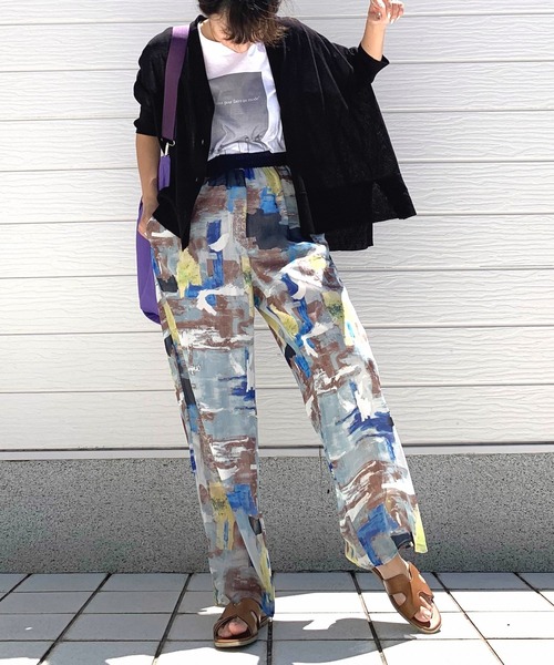 Q（キュー）の「color paint パンツ（その他パンツ・レディース・グリーン系/ブルー系・MEDIUM）」の6枚目の写真