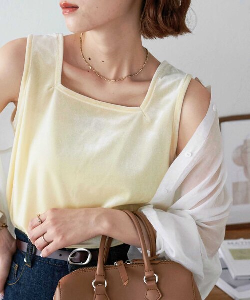 DISCOAT（ディスコート）の「【WEB限定】メッシュベロアタンクトップ