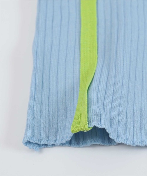 miette（ミエット）の「配色ダブルストラップキャミソール（キャミソール・レディース・ライトブルー/ブラック/オフホワイト・FREE）」の8枚目の写真