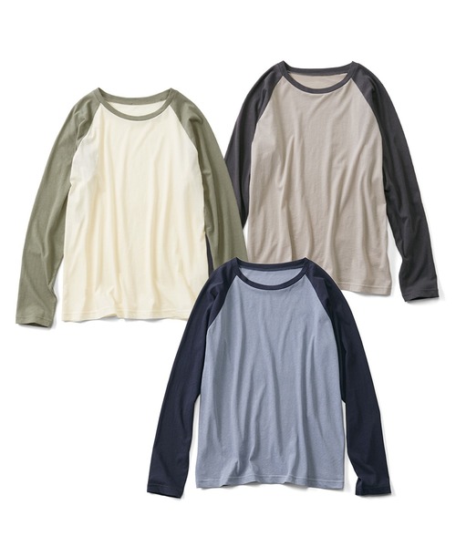 Live in comfort（リブインコンフォート）の「リブ　イン　コンフォート　着ていることを忘れちゃう？シアーなラグランスリーブトップス（Tシャツ/カットソー・レディース・グレー/アイボリー/ブルー・MEDIUM/LARGE/X-LARGE/XX-LARGE/SMALL/XXX-LARGE）」の8枚目の写真