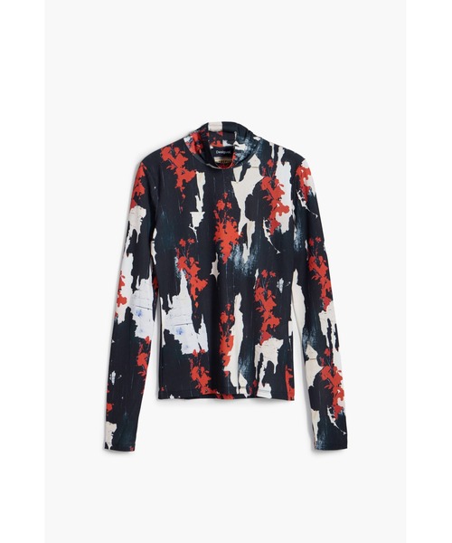 yori ソフト裏起毛フリルブラウス ホワイト38