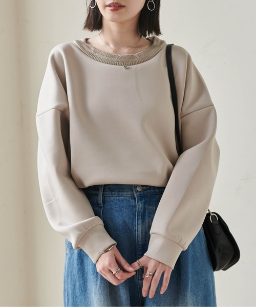 RANAN（ラナン）の「オーバーサイズダンボールスウェット（スウェット・レディース・ブラック/ベージュ/グリーン/オフホワイト/グレー・LL/M/L）」の4枚目の写真