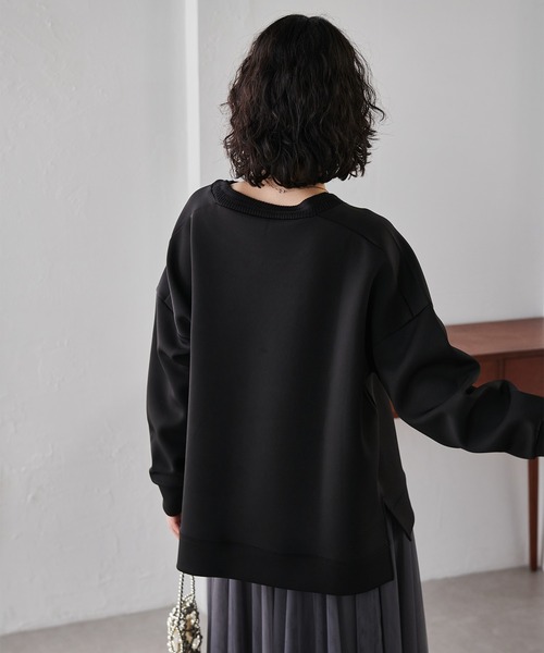 RANAN（ラナン）の「オーバーサイズダンボールスウェット（スウェット・レディース・ブラック/ベージュ/グリーン/オフホワイト/グレー・LL/M/L）」の8枚目の写真