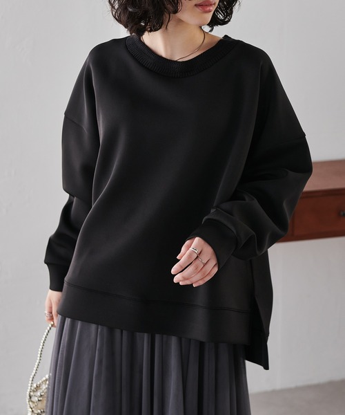 RANAN（ラナン）の「オーバーサイズダンボールスウェット（スウェット・レディース・ブラック/ベージュ/グリーン/オフホワイト/グレー・LL/M/L）」の21枚目の写真