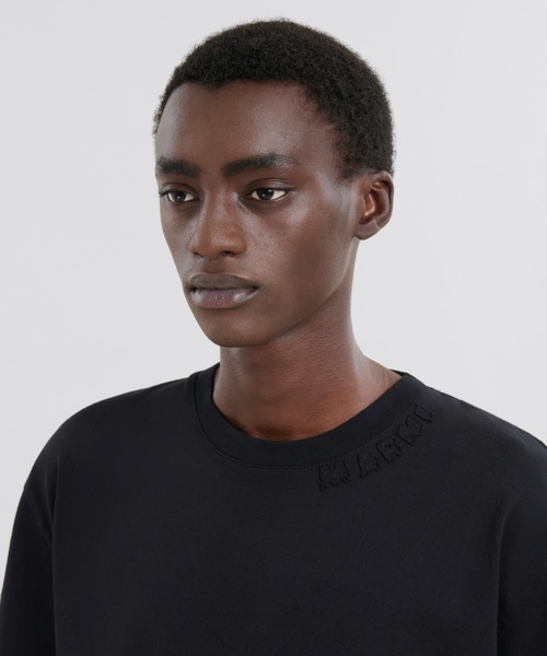 MARNI ロゴ Tシャツ 黒 MARNI（マルニ）Tシャツ・カットソー 黒 サイズ:46(M位) メンズ