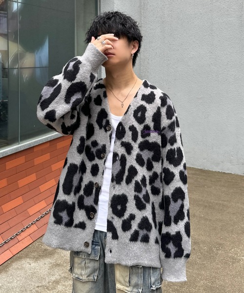 ADAMASTE（アダマスト）の「shaggy knit animal cardigan - シャギー