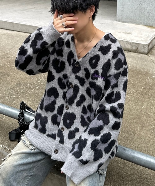 ADAMASTE（アダマスト）の「shaggy knit animal cardigan - シャギーニットアニマルカーディガン（カーディガン/ボレロ・メンズ・グレー系その他/グレー系その他2・LARGE/MEDIUM）」の5枚目の写真