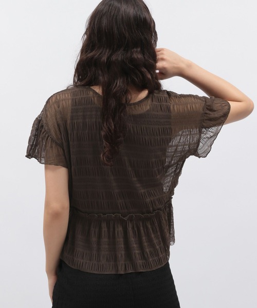 LAKOLE（ラコレ）の「タンク付きシャーリングカーディガン / 138174（カーディガン/ボレロ・レディース・アイボリー/ブラック/ブラウン・FREE）」の15枚目の写真