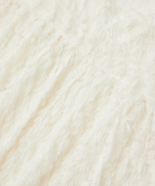 VIS（ビス）の「カットジャガードフリンジボリュームブラウス（シャツ/ブラウス・レディース・ブラック/キナリ・FREE）」の12枚目の写真