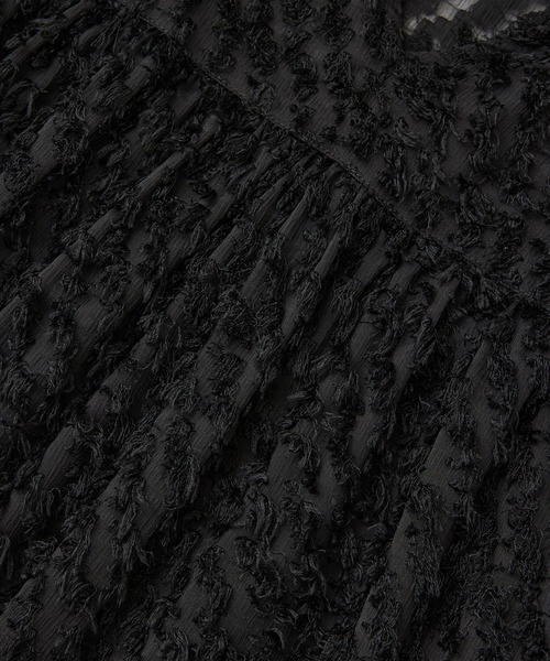 VIS（ビス）の「カットジャガードフリンジボリュームブラウス（シャツ/ブラウス・レディース・ブラック/キナリ・FREE）」の13枚目の写真