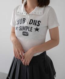 DISPARK/スナップボタンロゴクロップドT