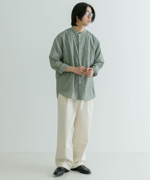 URBAN RESEARCH（アーバンリサーチ）の「C/Nエアーワッシャーシャツ（シャツ/ブラウス・メンズ・グレー/ネイビー/グリーン・MEDIUM/LARGE）」の9枚目の写真