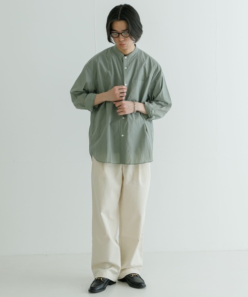 URBAN RESEARCH（アーバンリサーチ）の「C/Nエアーワッシャーシャツ（シャツ/ブラウス・メンズ・グレー/ネイビー/グリーン・MEDIUM/LARGE）」の10枚目の写真