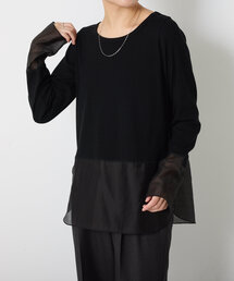 COLLAGE GALLARDAGALANTE（コラージュガリャルダガランテ）の「C′NOTE/ 裾シアーロンT（Tシャツ/カットソー）」