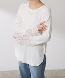 COLLAGE GALLARDAGALANTE（コラージュガリャルダガランテ）の「C′NOTE/ 裾シアーロンT（Tシャツ/カットソー）」