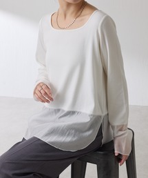 COLLAGE GALLARDAGALANTE | C′NOTE/ 裾シアーロンT(Tシャツ/カットソー)