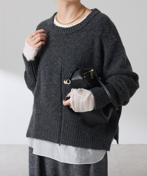 COLLAGE GALLARDAGALANTE(コラージュガリャルダガランテ)の「C′NOTE/ 裾シアーロンT(Tシャツ/カットソー・レディース・チャコールグレー/ホワイト/ブラック/ホワイト系その他/ホワイト系その他2・FREE)」の19枚目の写真