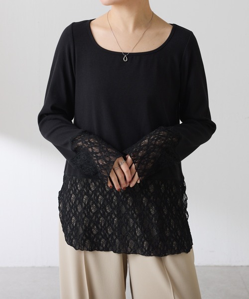 C′NOTE/ 裾シアーロンT（Tシャツ/カットソー）｜COLLAGE